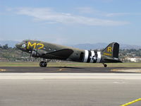 N45366 @ CMA - 1943 Douglas C-53D SKYTROOPER 'D-DAY DOLL', two Curtiss-Wright R-1820-56 1,200 Hp each, taxi - by Doug Robertson
