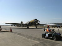 N45366 @ CMA - 1943 Douglas C-53D SKYTROOPER 'D-DAY DOLL', two Curtiss-Wright R-1820-56 1,200 Hp each, taxi - by Doug Robertson