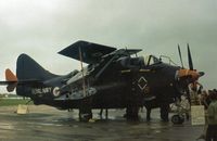 XG831 @ EGDR - Gannet ECM.6 of the School of Aircraft Handling at the 1974 Culdrose Airshow. - by Peter Nicholson