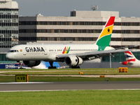 G-STRZ @ EGCC - Ghana International Airlines leased from Astraeus Airlines - by Chris Hall