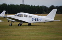 G-BSHP @ EGLM - Piper PA-28-161 at a cool, blustery, grey White Waltham - by moxy