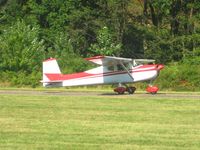 N5957E @ OH36 - Arriving at the EAA fly-in at Zanesville, Ohio - by Bob Simmermon