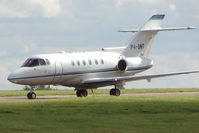 P4-SNT @ EGGW - Hawker 800 XP taxies in at Luton - by Terry Fletcher