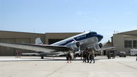 N814CL @ CMA - 1945 Douglas DC-3C, two P&W 1830-92 14 cylinder radials 1,200 Hp each. Clay Lacy's DC-3 in livery of United Airlines 'Mainliner O'Connor' - by Doug Robertson