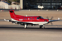 N292P @ VGT - Steelman Aviation, Inc's 2005 Pilatus PC-12/45 N292P rolling out on RWY 12R after landing. - by Dean Heald