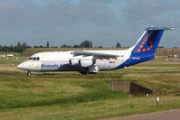 OO-DJX @ EGBB - Brussels Airlines BAE146 at Birmingham - by Terry Fletcher