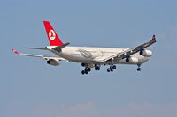 TC-JDJ @ KORD - Turkish Airlines A340-311, TC-JDJ on the runway 10 visual KORD - by Mark Kalfas