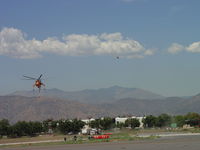 N217AC @ POC - Erickson Air Crane almost down and Siller Bros still inbound - by Helicopterfriend