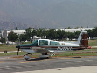 N28307 @ POC - Taxiing to 26L for take off at Brackett - by Helicopterfriend