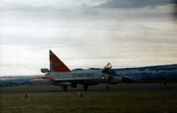 56-1418 @ EGQL - F-102A Delta Dagger of 57th Fighter Interceptor Squadron taxying in for the 1972 RAF Leuchars Airshow. - by Peter Nicholson
