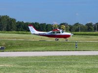 N444PJ @ I74 - Arriving at the MERFI fly-in, Urbana, Ohio - by Bob Simmermon