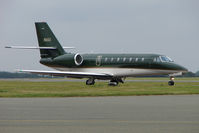 N6GU @ EGGW - Olive Green Cessna Sovereign at Luton - by Terry Fletcher