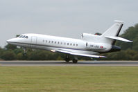 HB-JSU @ EGGW - New Swiss Falcon 900DX touch down at Luton - by Terry Fletcher