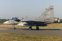 33 @ EBBL - Hungary Air Force JAS39 Gripen taxying back to it´s parking aera after a mission from Kleine Brogel - by FBE