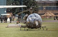 XT174 @ EGXZ - Sioux AH.1 of 666 Squadron at the 1972 RAF Topcliffe Open Day. - by Peter Nicholson
