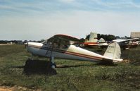 N76022 @ ZAHNS - As NC76022 this Cessna 140 looked unbalanced at Zahns Airport, Long Island in the Summer of 1976 - the airport has since closed. - by Peter Nicholson