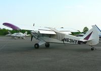 N63HY @ N87 - This is the first Aviat I have seen that is not Piper Cub yellow.  Nice plane. - by Daniel L. Berek