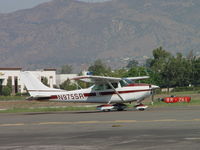 N975SR @ POC - Taxiing to Runway 26L - by Helicopterfriend