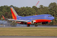 N378SW @ ORF - Southwest Airlines N378SW (FLT SWA3049) from Orlando Int'l (KMCO) landing on RWY 23. - by Dean Heald