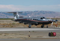 N56RJ @ SQL - 2006 Pilatus Aircraft Ltd PC-12/47 turning on to active runway (THAT'S ONE BIG AIRPLANE!) - by Steve Nation