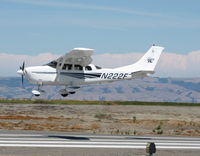 N222F @ SQL - 2000 Cessna T206H on final approach - by Steve Nation