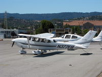 N377EB @ SQL - 2002 Cessna 206H visiting from Salt Lake City, UT - by Steve Nation