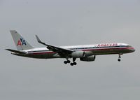N686AA @ DFW - American 757 landing on 18R at DFW. A rainy day in Dallas! - by paulp