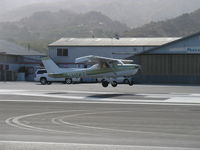 N11732 @ SZP - 1974 Cessna 150L, Continental O-200 100 Hp, near touchdown Rwy 22 - by Doug Robertson
