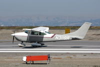 N3119R @ KSQL - Locally-based 1967 Cessna 182L taking-off for training flight - by Steve Nation