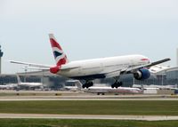 G-VIIB @ DFW - BA 777 landing on 18R from London Heathrow. A rainy, overcast day in Dallas! - by paulp