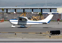 N8426S @ KSQL - 1965 Cessna 182H visiting - by Steve Nation