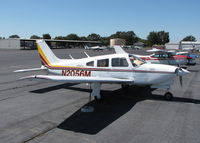 N2056M @ EDU - Texas visitor - 1977 Piper PA-28R-201T at UC Davis - by Steve Nation