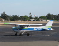 N1710Q @ KSAC - 1971 Cessna 150L on visitor's ramp - by Steve Nation