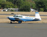 N94814 @ KSAC - Locally-based 1980 Mooney M20J taking for take-off - by Steve Nation