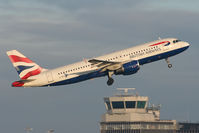 G-BUSG @ EGCC - Veteran BA Airbus heading back to Heathrow. - by MikeP