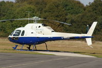 G-BOSN @ EGTB - Helicopter Services Ltd - by Chris Hall