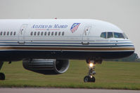 EC-HDS @ EGGW - Privelege B757 brings in the Athletico Madrid Soccer Team for their match with Chelsea - by Terry Fletcher
