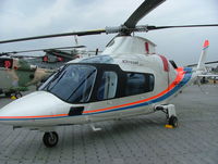 HB-ZFC @ EGLF - Agusta a109 at Farnborough International 2004 - by philb7633