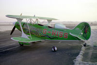 G-HISS @ EGNV - Aerotek Pitts S-2A. On a frosty morning at Teeside. Fabulous colour scheme! - by Malcolm Clarke