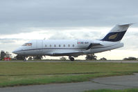 OE-IKP @ EGGW - Austrain Challenger arrives at Luton - by Terry Fletcher