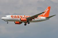 G-EZJY @ EGNT - Boeing 737-73V. On approach to Rwy 25 at Newcastle Airport. - by Malcolm Clarke