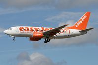 G-EZKD @ EGNT - Boeing 737-73V. On approach to Rwy 25 at Newcastle Airport. - by Malcolm Clarke