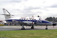 ZA111 @ EGXG - Scottish Aviation HP-137 Jetstream T2  formerly G-AXFV flown by RN No 750 Sqn based at Culdrose. At RAF Church Fenton in 1993. - by Malcolm Clarke