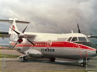 F-WWEC @ FAB - With a test registration and destined for Cimber Air of Denmark, this ATR-42 was demonstrated at the 1986 Farnborough Airshow. - by Peter Nicholson