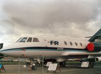 N909FR @ FAB - FR Aviation's Falcon 20 was displayed at the 1986 Farnborough Airshow. - by Peter Nicholson