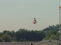 N315TV @ POC - Flaring out to settle down on helipad - by Helicopterfriend
