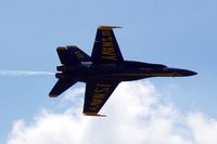 162826 @ DVN - Blue Angel 5 at the Quad Cities airshow.  I'm shooting into the sun -argh! - by Glenn E. Chatfield