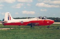 XN500 @ EGXG - Jet Provost  T.3A of 7 Flying Training School at Church Fenton in May 1989. - by Peter Nicholson