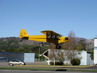 N23266 @ SZP - 1939 Piper J3C CUB, Continental A&C65 65 Hp, landing Rwy  04 - by Doug Robertson
