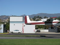 N6451X @ SZP - 1960 Cessna 180D, Continental O-470-S 230 Hp, flaps landing Rwy 04 - by Doug Robertson